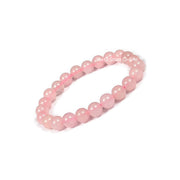 Rose Quartz Round Crystal Bracelet in India, US, UK, Australia, Europe