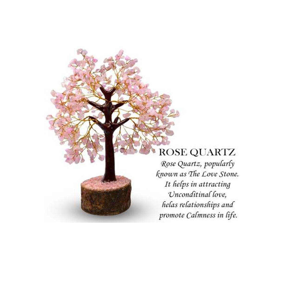 Natural Crystal Rose Quart Tree in India, US, UK, Australia, Europe