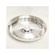 99.9% Pure Silver Handmade solid Plan Silver Thali, Plate Tray in India, US, UK, Australia, Europe