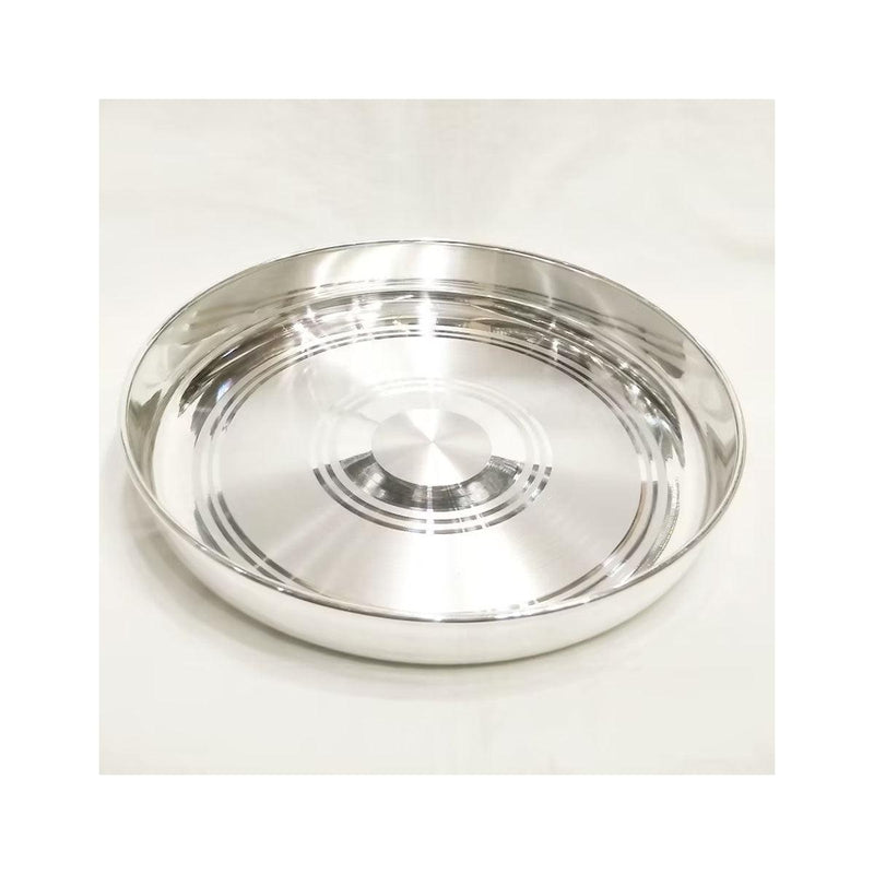 99.9% Pure Silver Handmade solid Plan Silver Thali, Plate Tray in India, US, UK, Australia, Europe