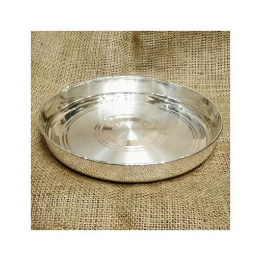 99.9% Pure Silver Handmade solid Plan Silver Thali, Plate Tray in India, US, UK, Australia, Europe