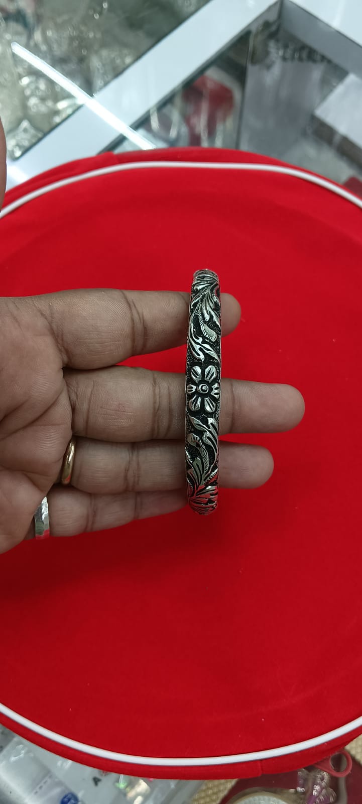 Silver Handmade Adjustable Kada / Antic Finish Designer Punjabi Kada for men in India, US, UK, Australia, Europe
