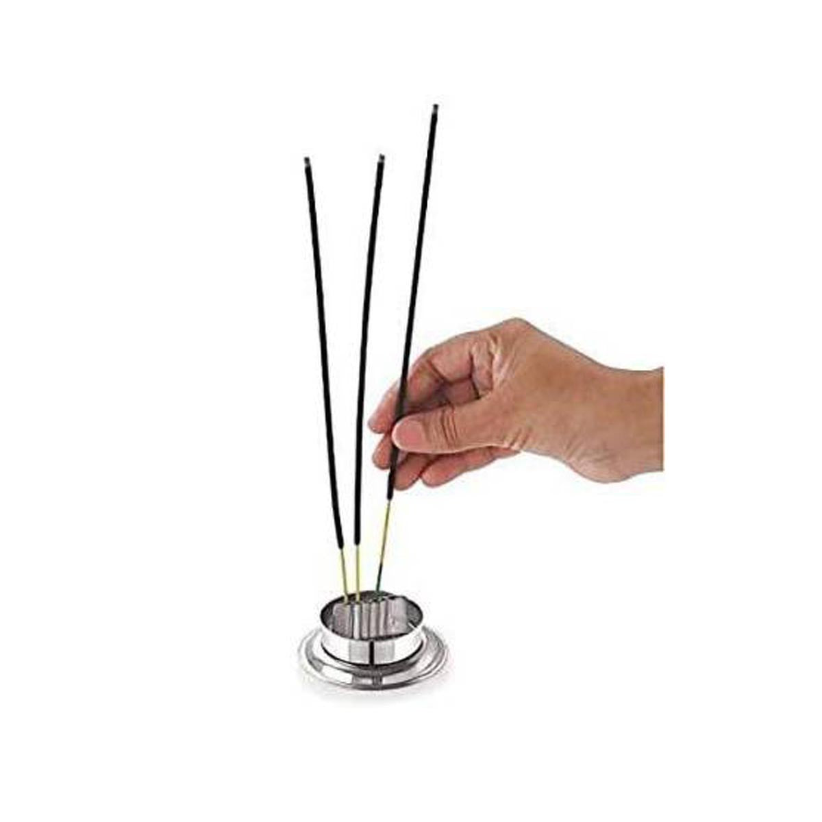 Agarbatti Stand with Dhoop In Silver Steel Incense Holder in India, US, UK, Australia, Europe