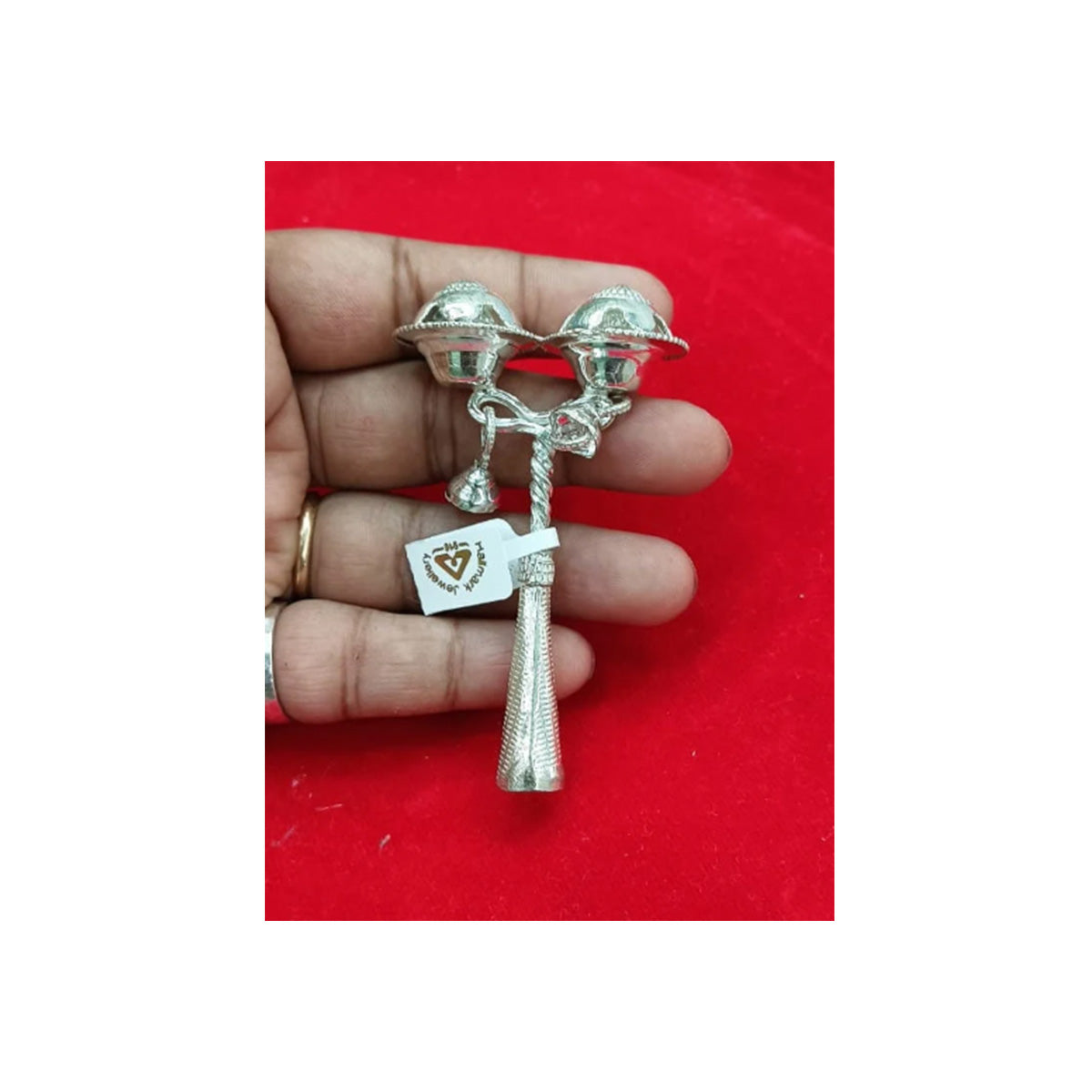 Buy Online Pure Silver Baby Rattle Infant toys/Newborn Baby Gift