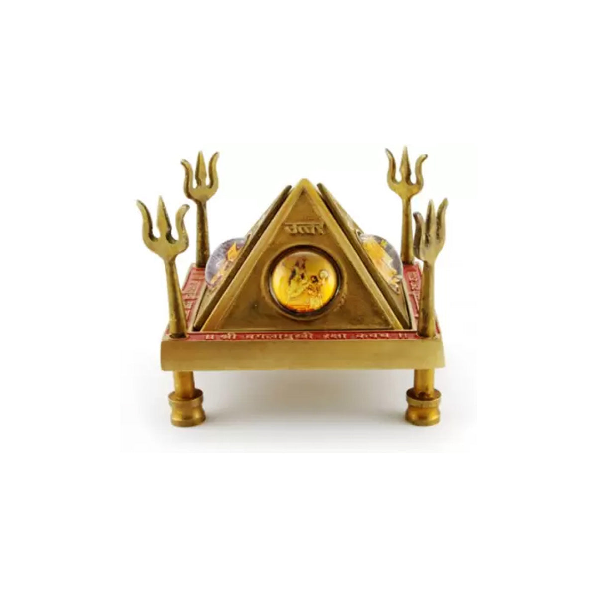 Baglamukhi Yantra Brass Pooja Chowki in India, US, UK, Australia, Europe