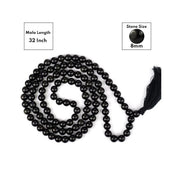Black Agate Round Beads Mala in India, US, UK, Australia, Europe