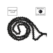 Black Onyx Round Beads Mala in India, US, UK, Australia, Europe