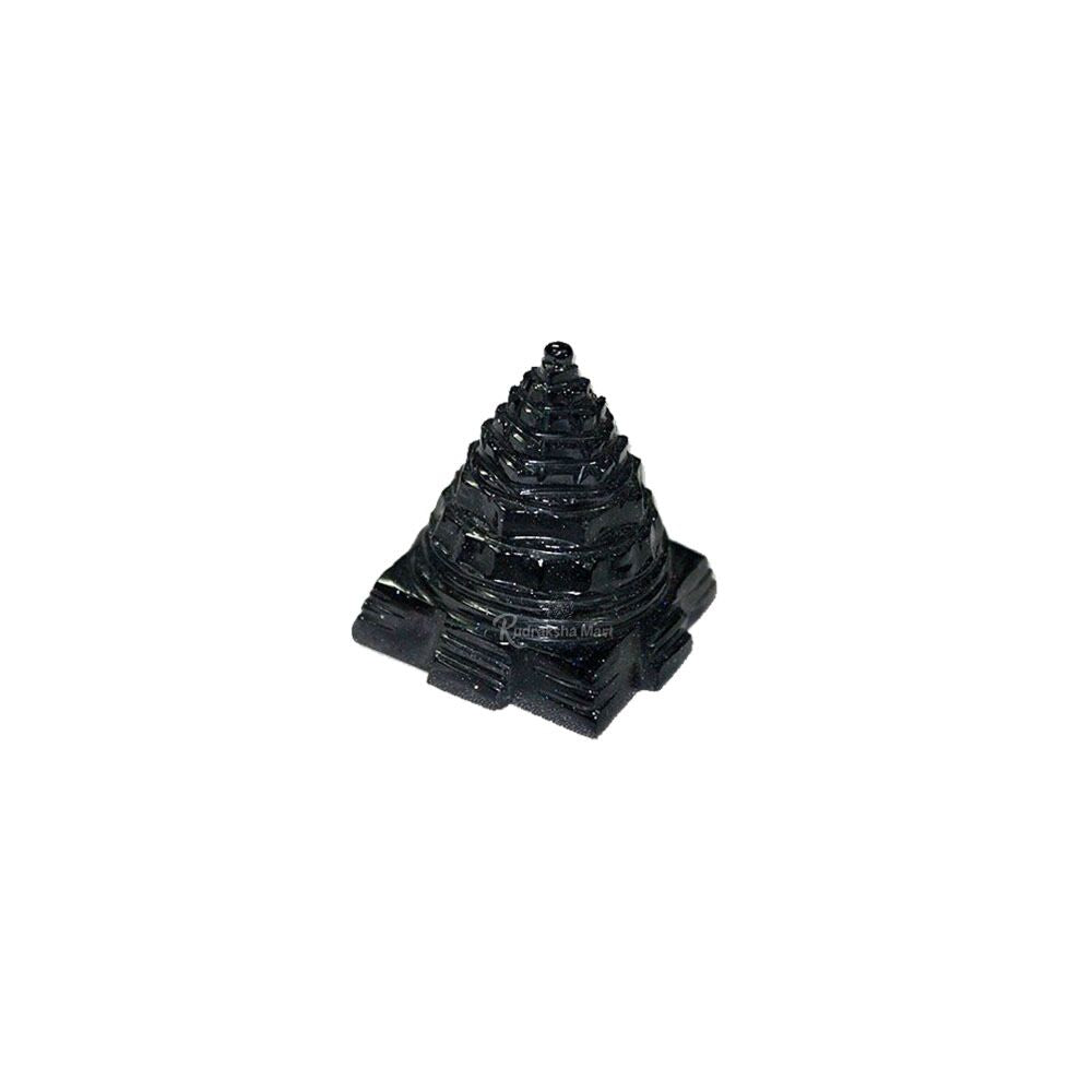 Shree Yantra In Dark Blue Sun Gemstone in India, US, UK, Australia, Europe
