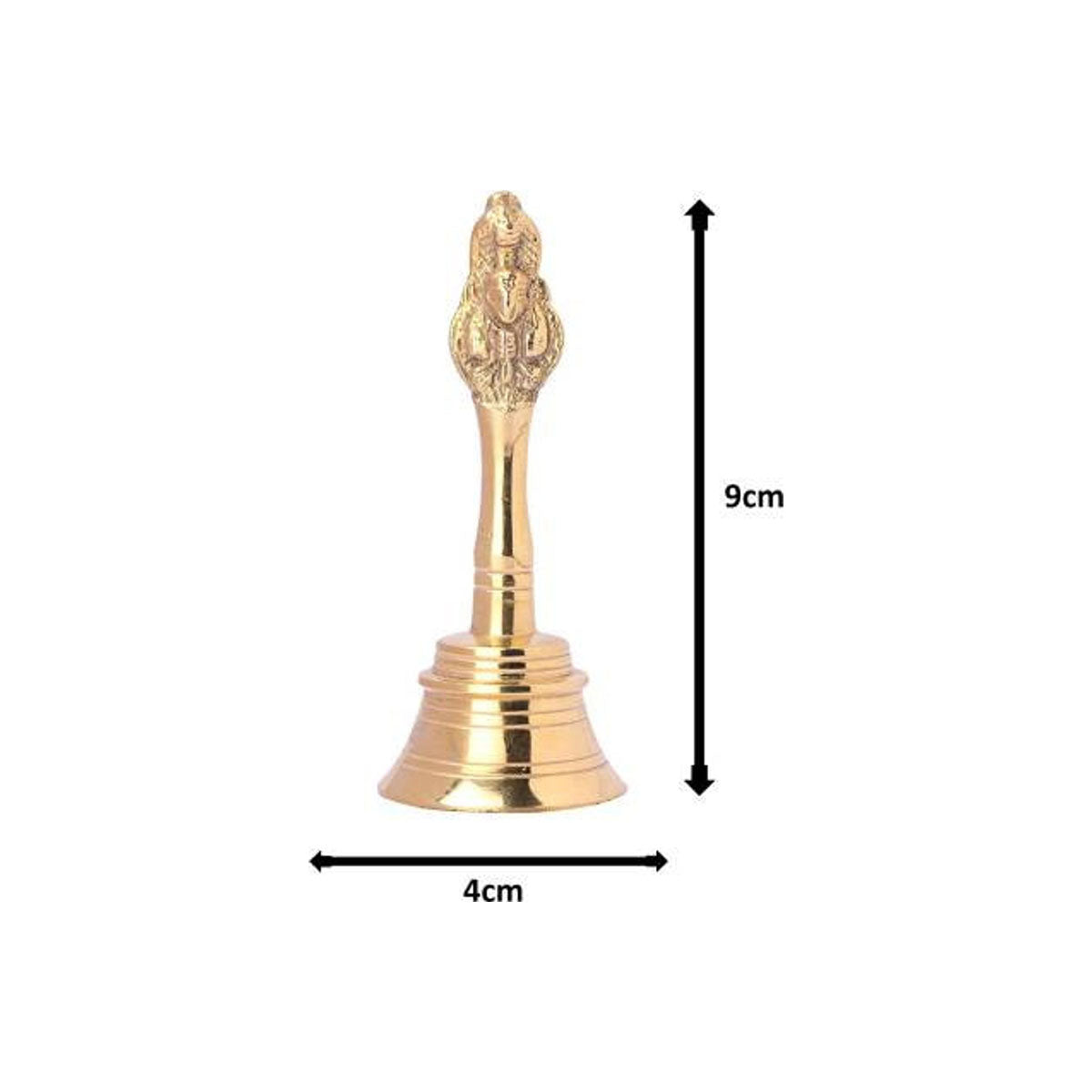 Combo Of 5 Face Puja Camphor Burner Lamp Panch Aarti Jyoti With Brass Nagpari Head Pooja Puja Bell Ghanti Brass (Multicolor) in India, US, UK, Australia, Europe