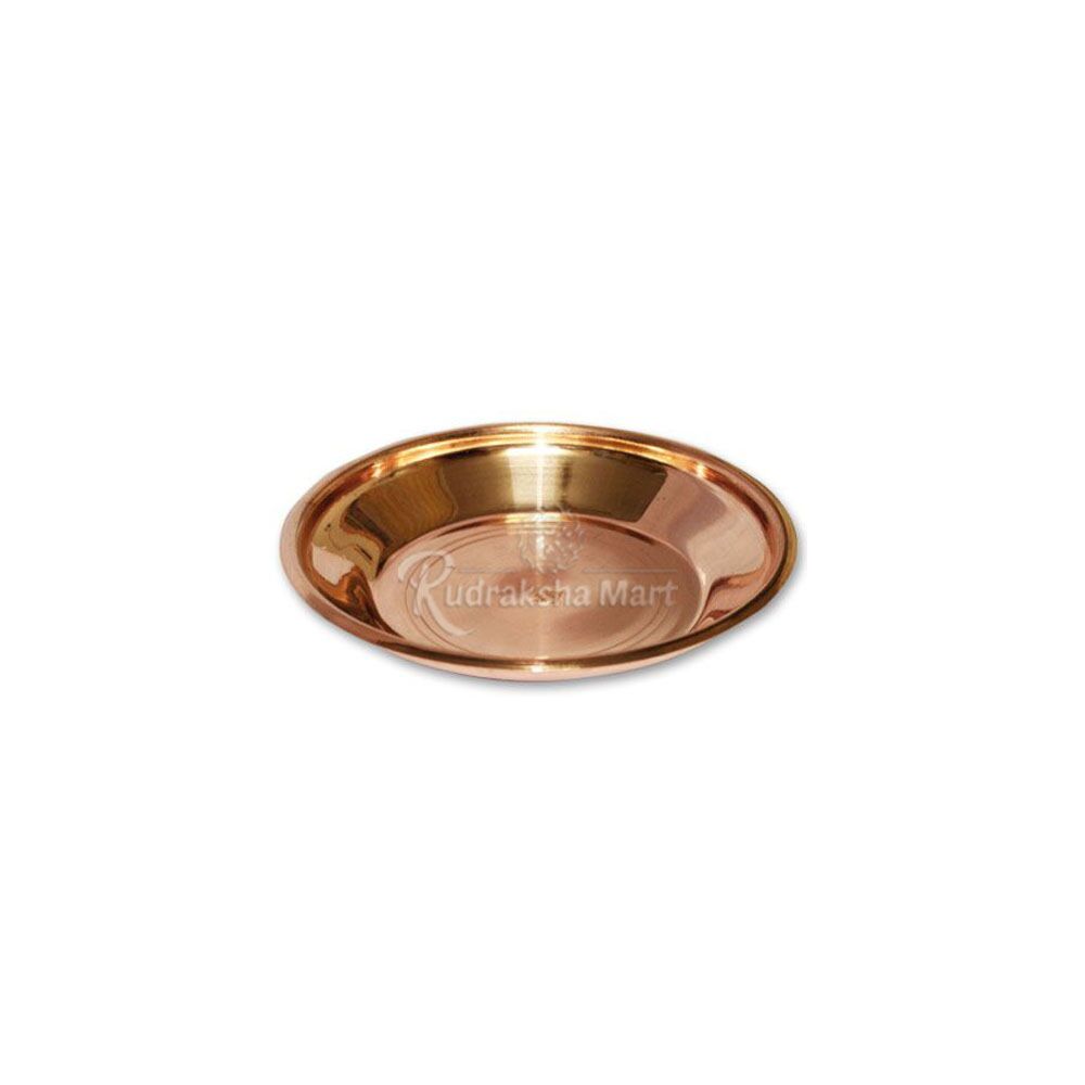Plain Copper Puja Plate in India, US, UK, Australia, Europe
