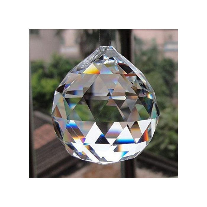 Fengshui Clear Crystal Hanging Ball for Good Luck & Prosperity in India, US, UK, Australia, Europe