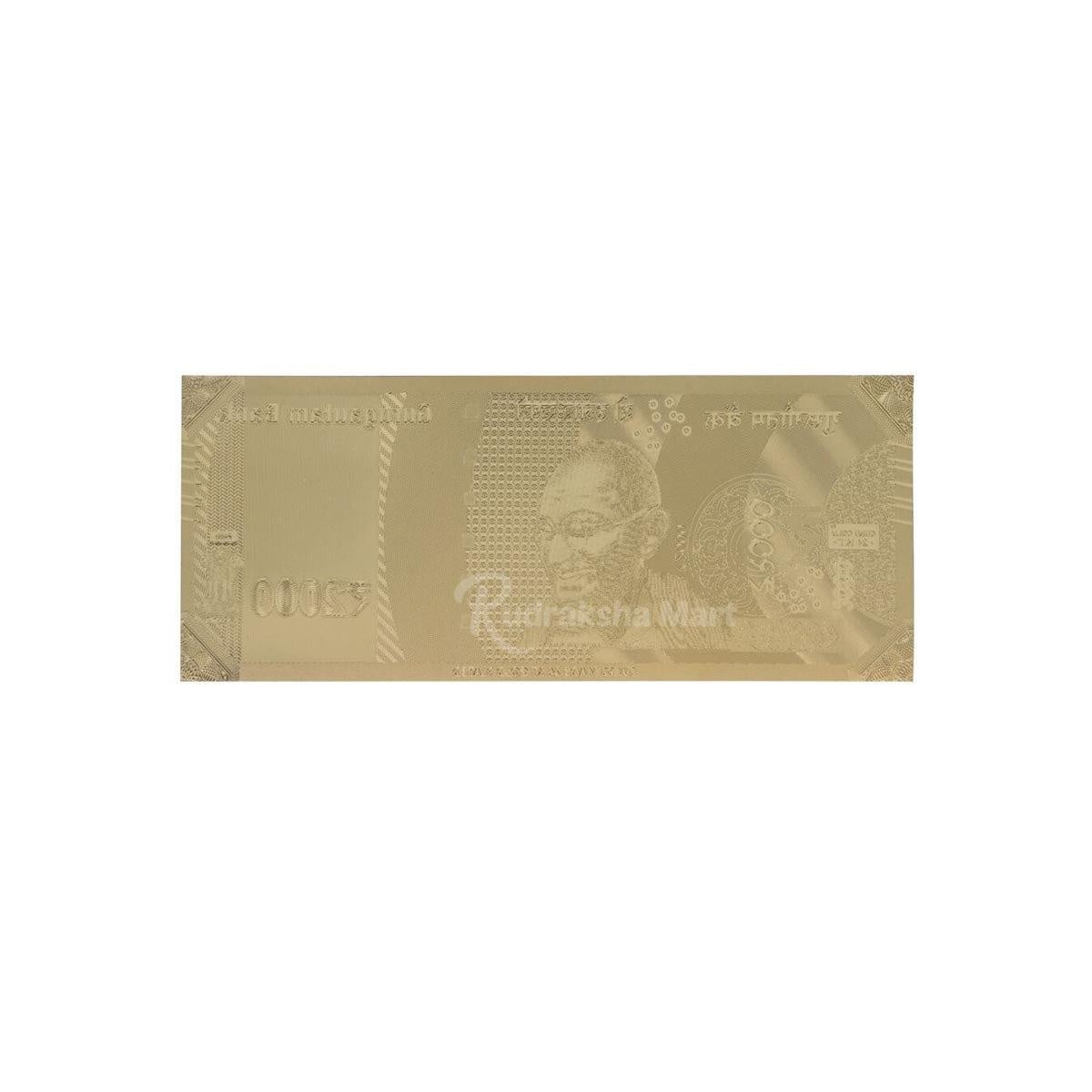 2000 Rupees Plain Gold Plated Currency Note for Gift Purpose in India, US, UK, Australia, Europe