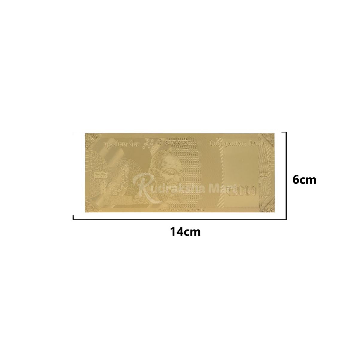 2000 Rupees Plain Gold Plated Currency Note for Gift Purpose in India, US, UK, Australia, Europe