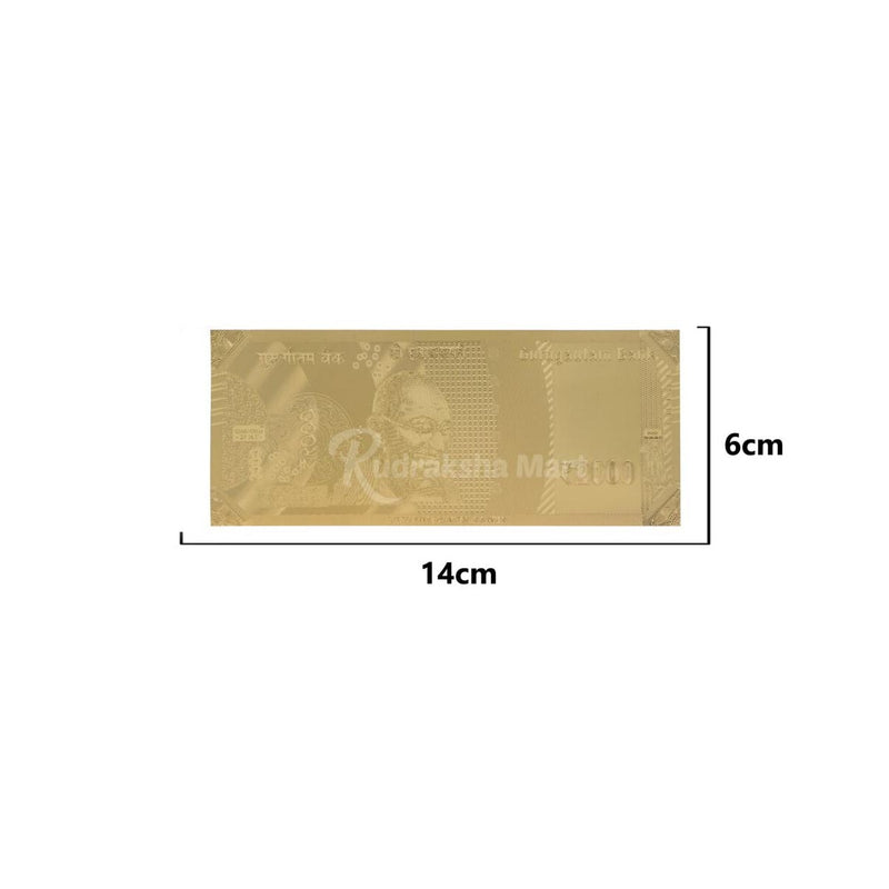2000 Rupees Plain Gold Plated Currency Note for Gift Purpose in India, US, UK, Australia, Europe