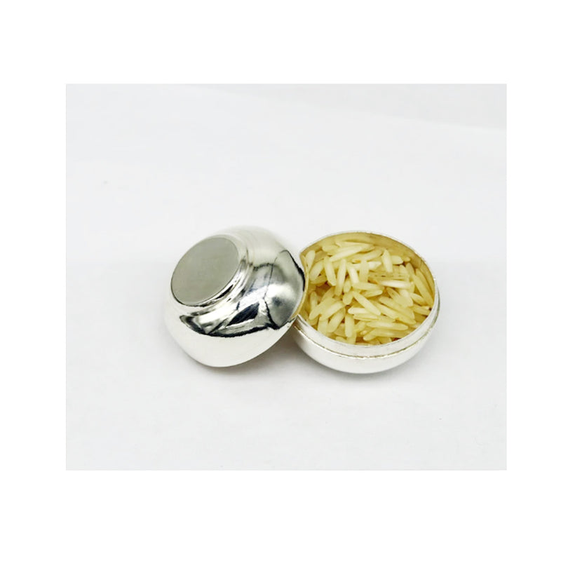 Silver handmade gorgeous small idol's Prasad box, trinket box, container box, brides Sindur box, solid silver article utensil in India, US, UK, Australia, Europe