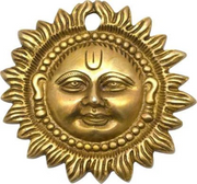 Vastu Remedies Brass Sun face Wall Hanging for Good Luck, Success and Prosperity in India, US, UK, Australia, Europe