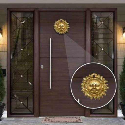 Vastu Remedies Brass Sun face Wall Hanging for Good Luck, Success and Prosperity in India, US, UK, Australia, Europe