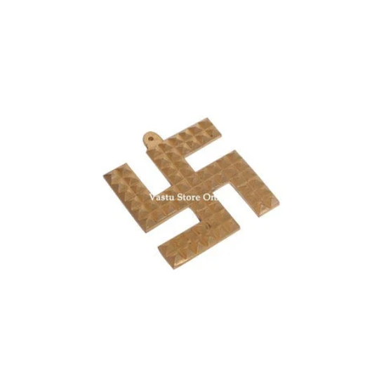 Pure Brass Swastik with Pyramid for Home, Office & Factory in India, US, UK, Australia, Europe