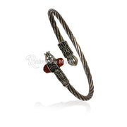 Om Trishul Damroo Mahadev Silver Plated Rudraksha Kada in India, US, UK, Australia, Europe