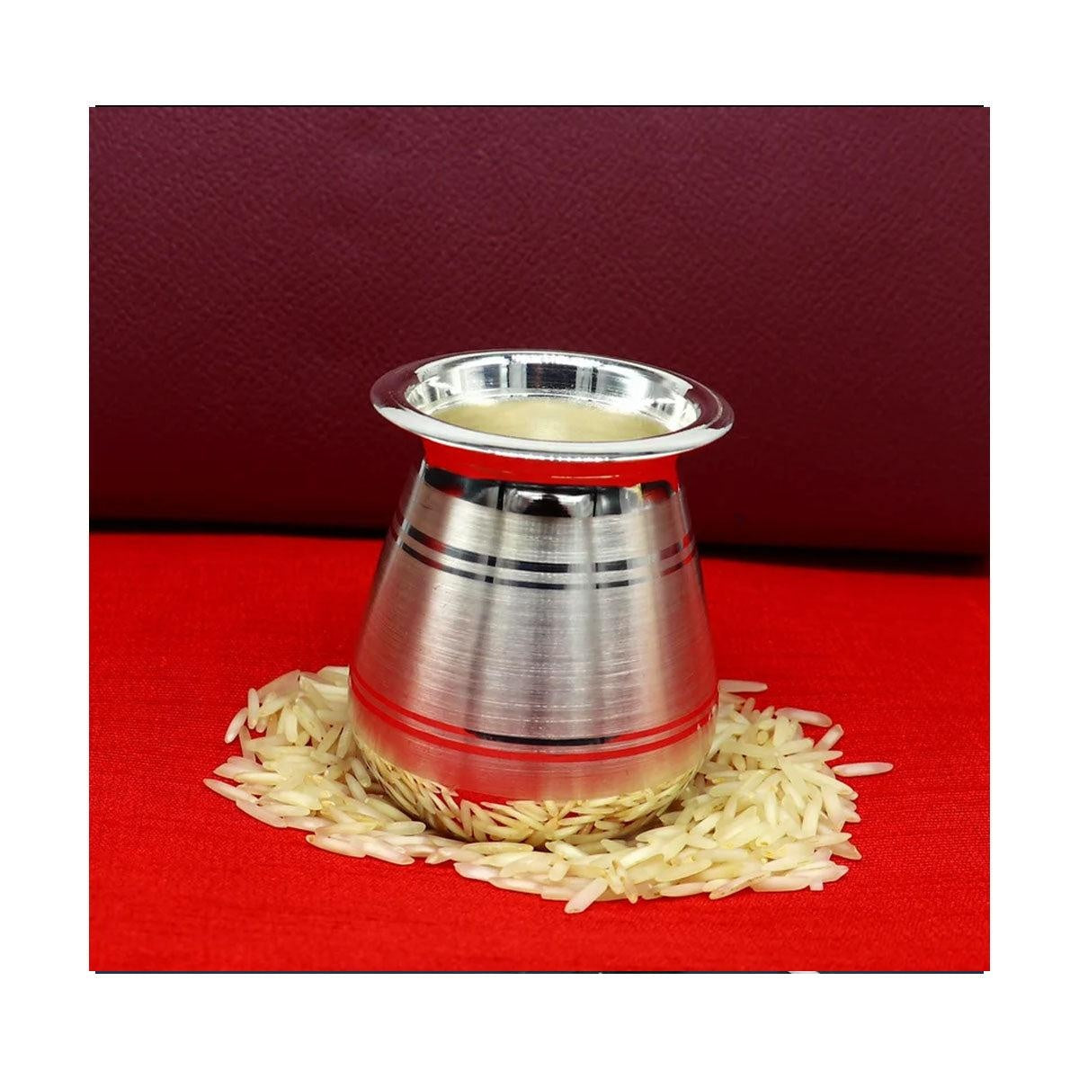 999 pure silver handmade elegant Kalash for puja in India, US, UK, Australia, Europe