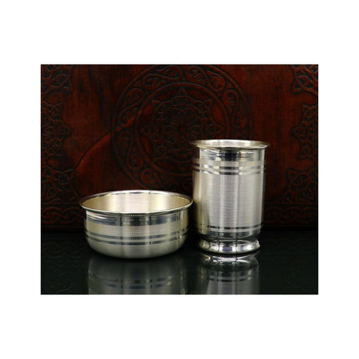 999 fine silver handmade small baby bowl and water glass set, silver tumbler, flask, stay baby/kids healthy, silver vessels utensils in India, US, UK, Australia, Europe
