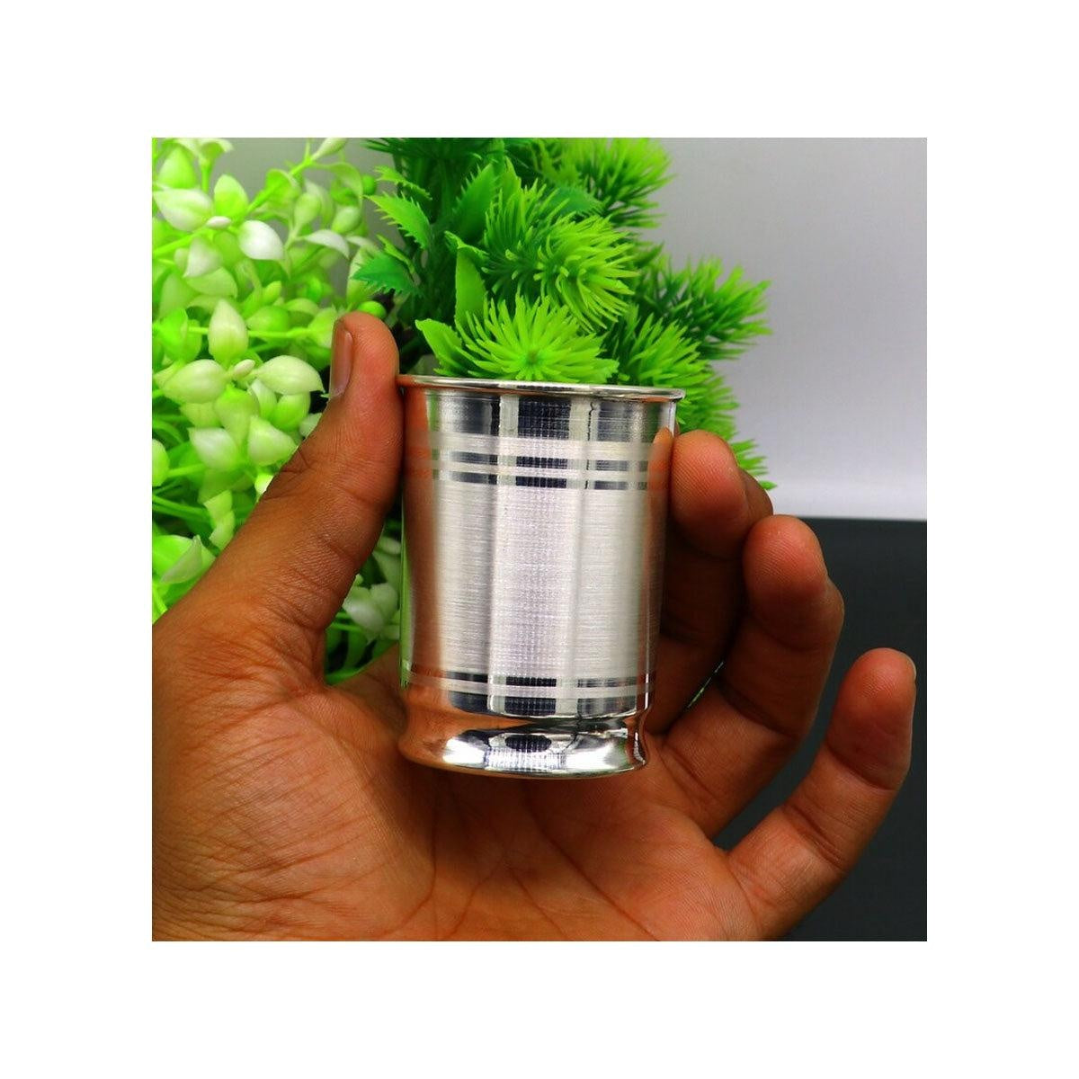 999 fine silver handmade small baby bowl and water glass set, silver tumbler, flask, stay baby/kids healthy, silver vessels utensils in India, US, UK, Australia, Europe