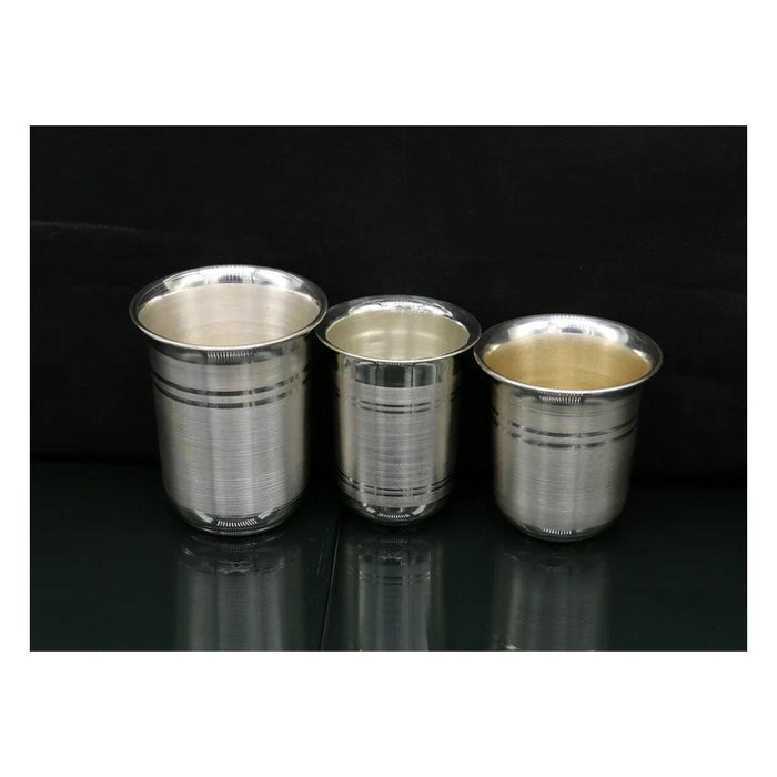 999 fine silver handmade baby water milk glass tumbler, all sizes silver tumbler, silver baby food dining set, silver utensils in India, US, UK, Australia, Europe