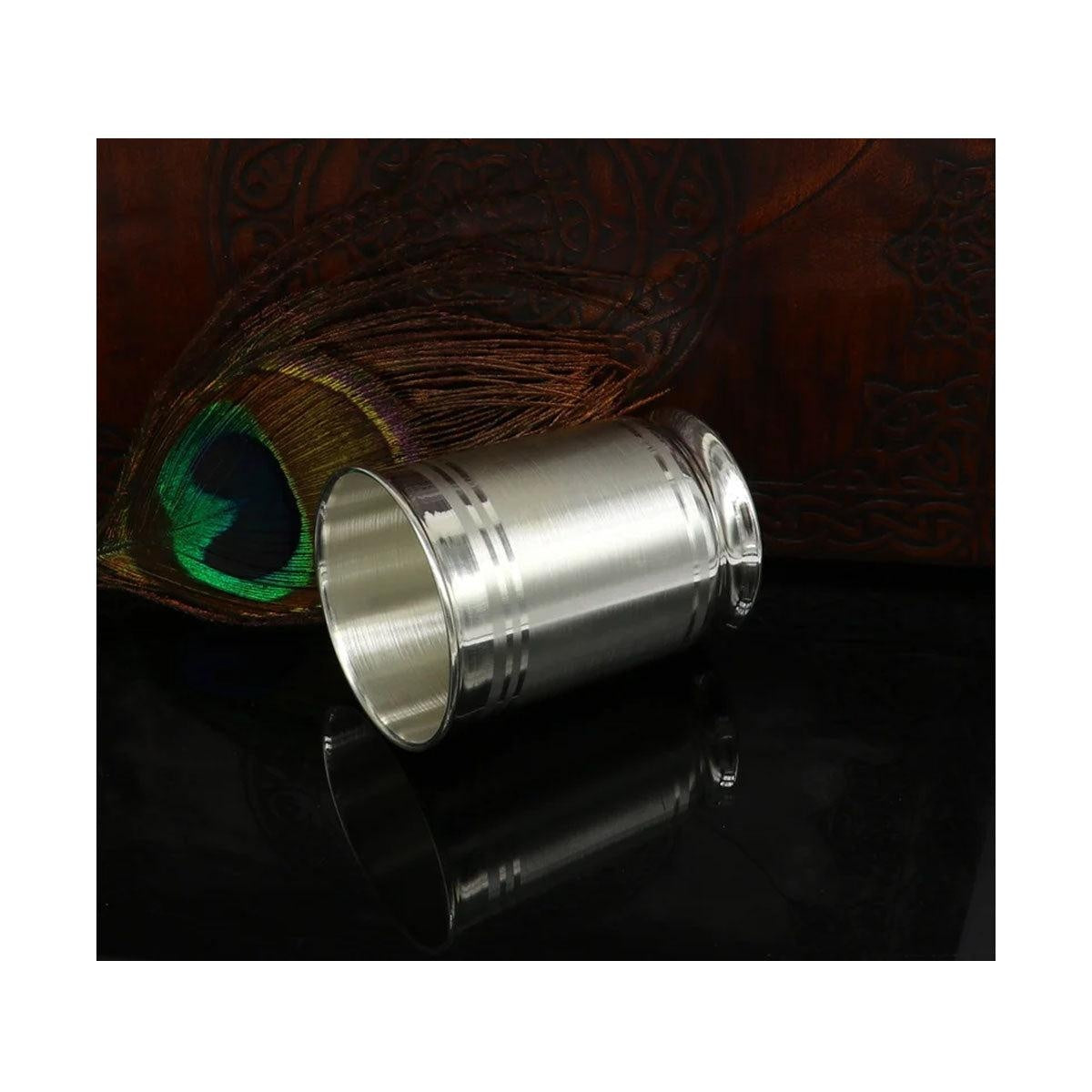999 Fine Silver Vessel for water/milk Glass tumbler, silver flask, baby kids silver utensils stay healthy in India, US, UK, Australia, Europe