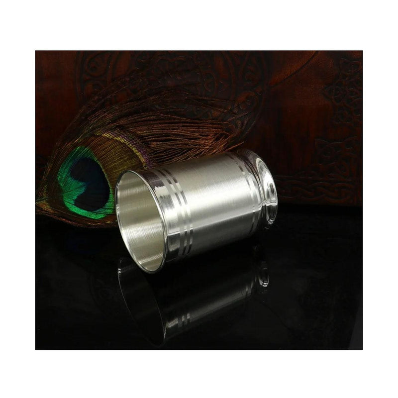 999 Fine Silver Vessel for water/milk Glass tumbler, silver flask, baby kids silver utensils stay healthy in India, US, UK, Australia, Europe
