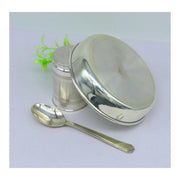 999 fine silver handmade small water/milk Glass tumbler, tray /plate baby kids silver cup & spoon utensils in India, US, UK, Australia, Europe