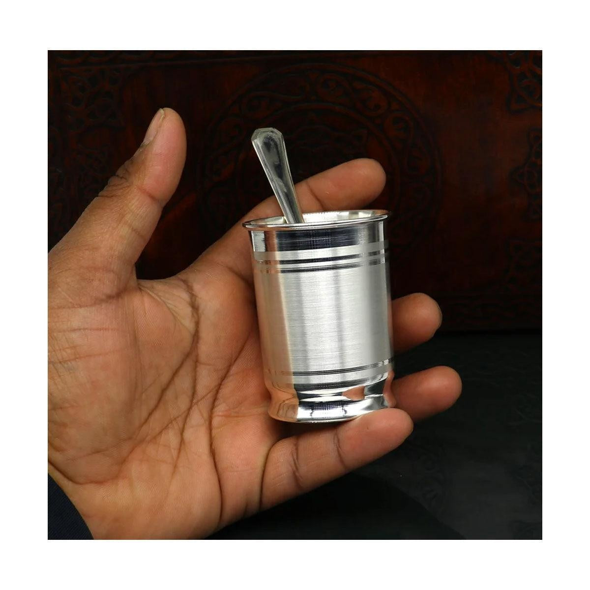 999 pure silver Water/milk tumbler, silver vessel, silver baby set utensils, silver puja article in India, US, UK, Australia, Europe