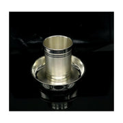 999 fine silver Water/milk tumbler and plate, silver vessel, silver baby utensils, silver puja article in India, US, UK, Australia, Europe