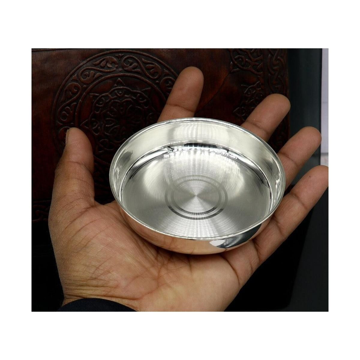 999 fine silver Water/milk tumbler and plate, silver vessel, silver baby utensils, silver puja article in India, US, UK, Australia, Europe