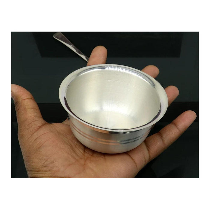 999 fine silver handmade small baby bowl , silver tumbler, flask, stay baby/kids healthy, silver vessels utensils in India, US, UK, Australia, Europe