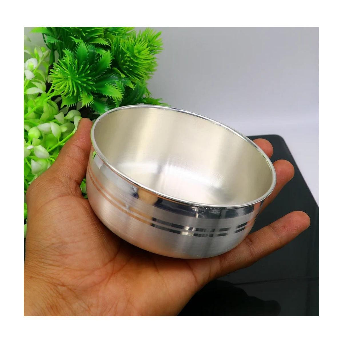 999 pure sterling silver handmade solid silver bowl, silver has antibacterial properties, keep stay healthy in India, US, UK, Australia, Europe