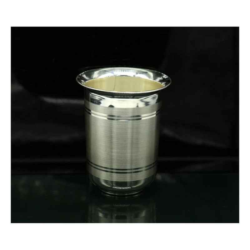 925 sterling silver handmade design water or milk glass cup for baby food, best gifting idea, silver utensils in India, US, UK, Australia, Europe