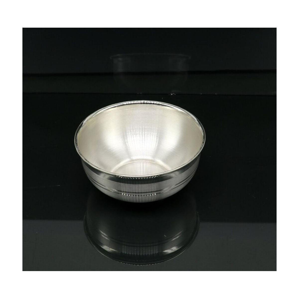 925 sterling solid silver handmade bowl baby gift, pure silver vessel, silver utensils, silver puja article, puja utensils bowl in India, US, UK, Australia, Europe