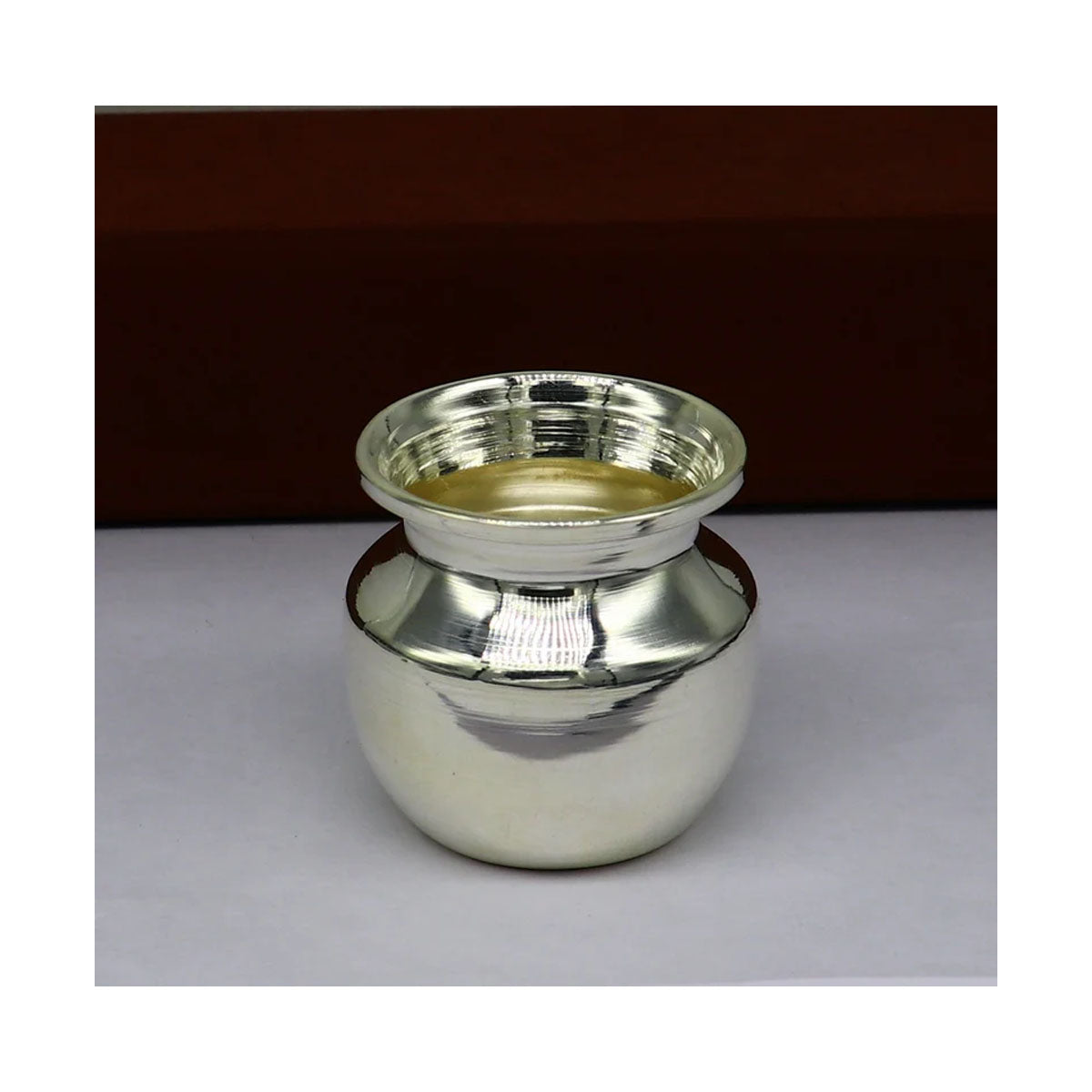 925 sterling silver handmade plain small Kalash or pot, unique special silver puja article, water or milk kalash pot in India, US, UK, Australia, Europe