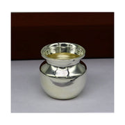 925 sterling silver handmade plain small Kalash or pot, unique special silver puja article, water or milk kalash pot in India, US, UK, Australia, Europe