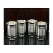 999 Fine Silver Water Glass Tumbler Silver Vessel Set, silver baby utensils, silver puja article, gifting utensils in India, US, UK, Australia, Europe