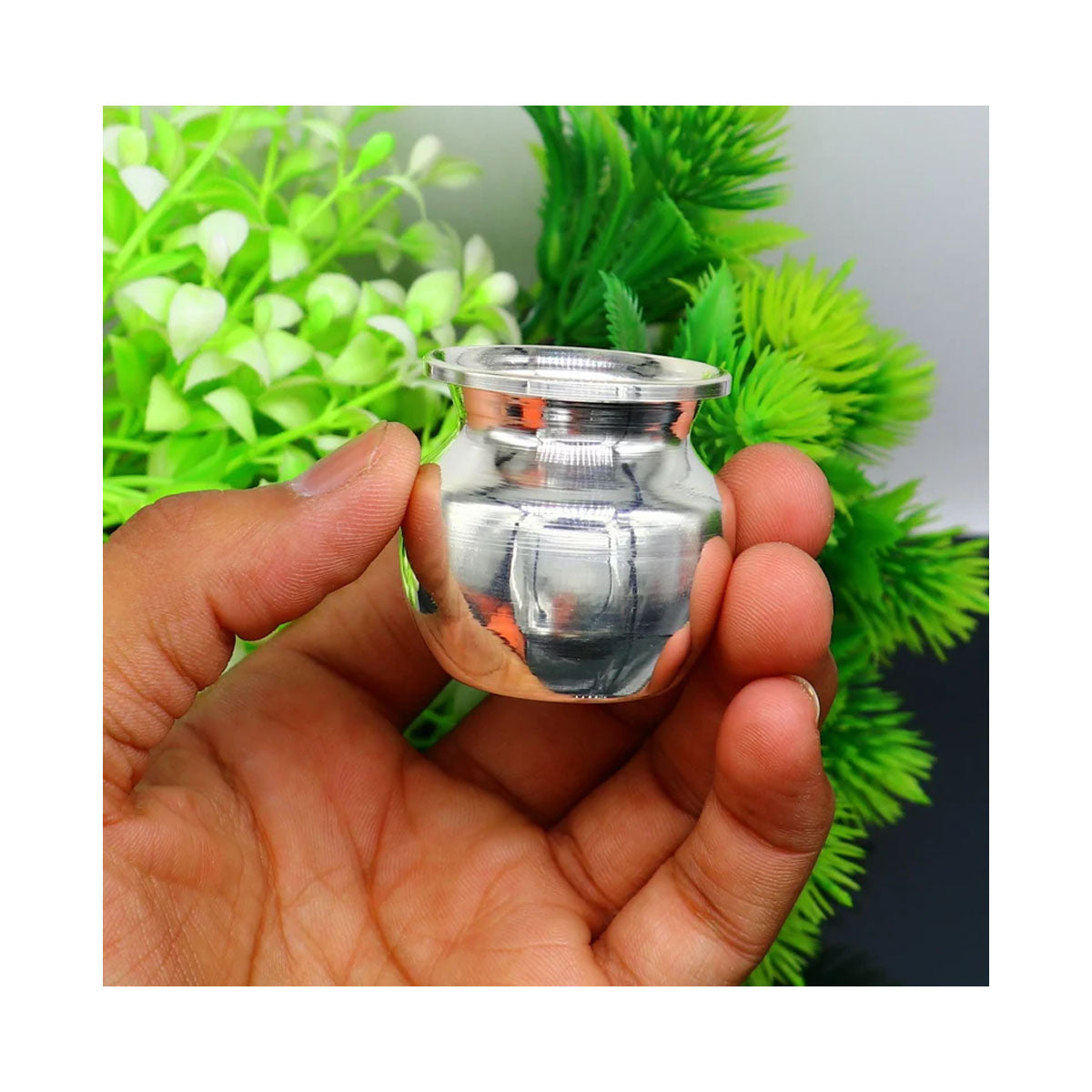 925 sterling silver handmade plain small Kalash or pot, unique special silver puja article, water or milk kalash pot Option - 1 in India, US, UK, Australia, Europe