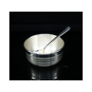 999 fine silver handmade small baby bowl and spoon set, silver tumbler, flask, stay baby/kids healthy, silver vessel utensils in India, US, UK, Australia, Europe