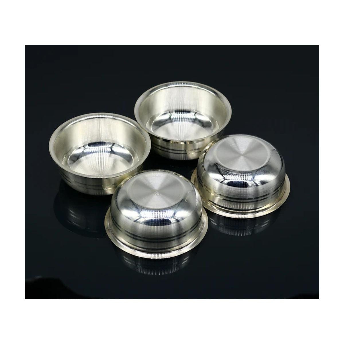 999 Fine silver handmade solid bowl, silver utensils, silver vessel, baby food bowl, baby kitchen set in India, US, UK, Australia, Europe