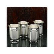 999 Fine Silver Water Glass Tumbler Silver Vessel Set, silver baby utensils, silver puja article, gifting utensils in India, US, UK, Australia, Europe