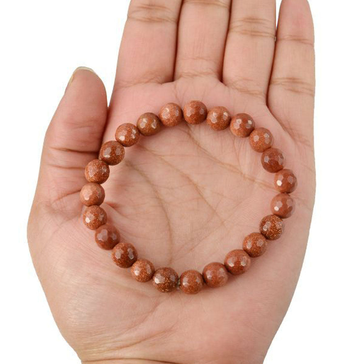 Gold Stone Brown Faceded Crystal Bracelet in India, US, UK, Australia, Europe