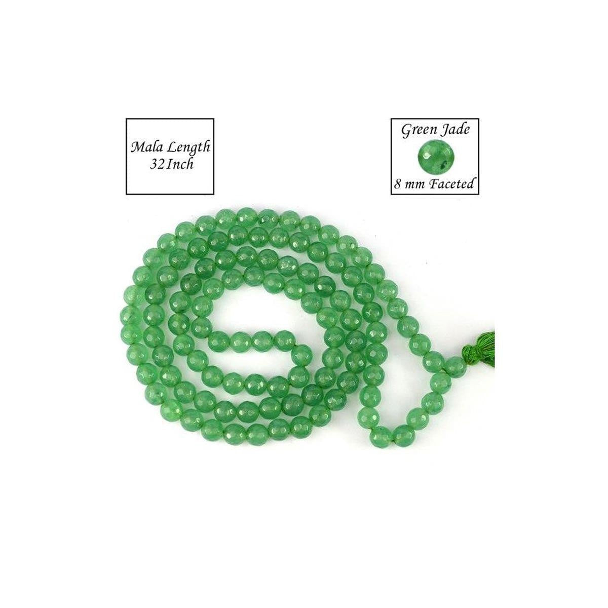 Green Jade Round Beads Mala in India, US, UK, Australia, Europe