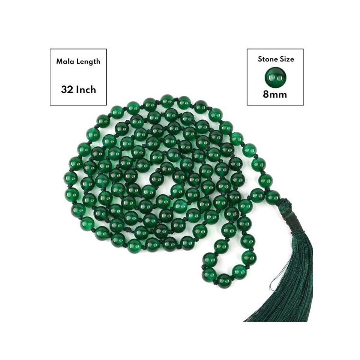 Green Onyx Beads Mala in India, US, UK, Australia, Europe