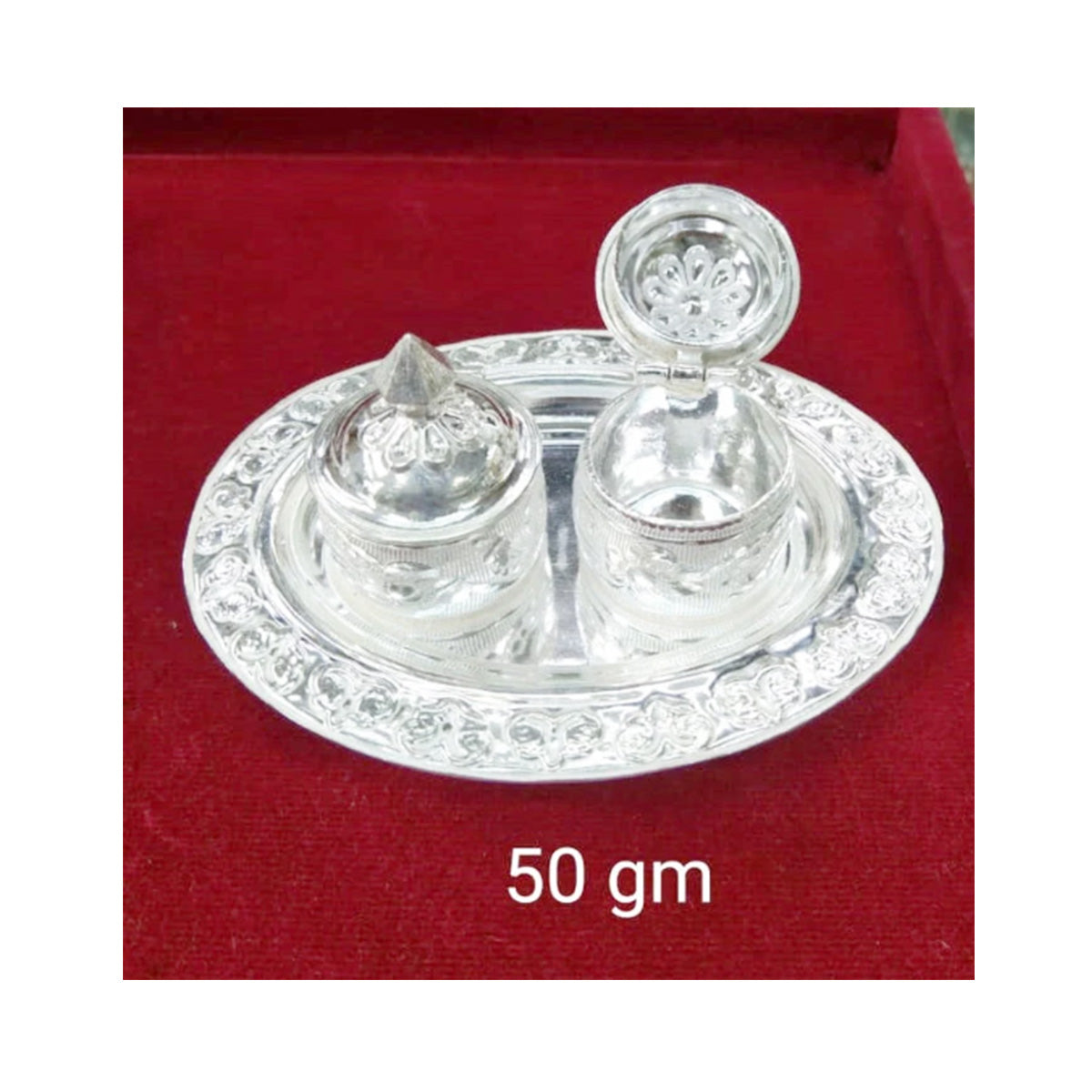 Buy Small Size Pure Silver KumKum(Sindoor) Dibbi for G | Rud ...
