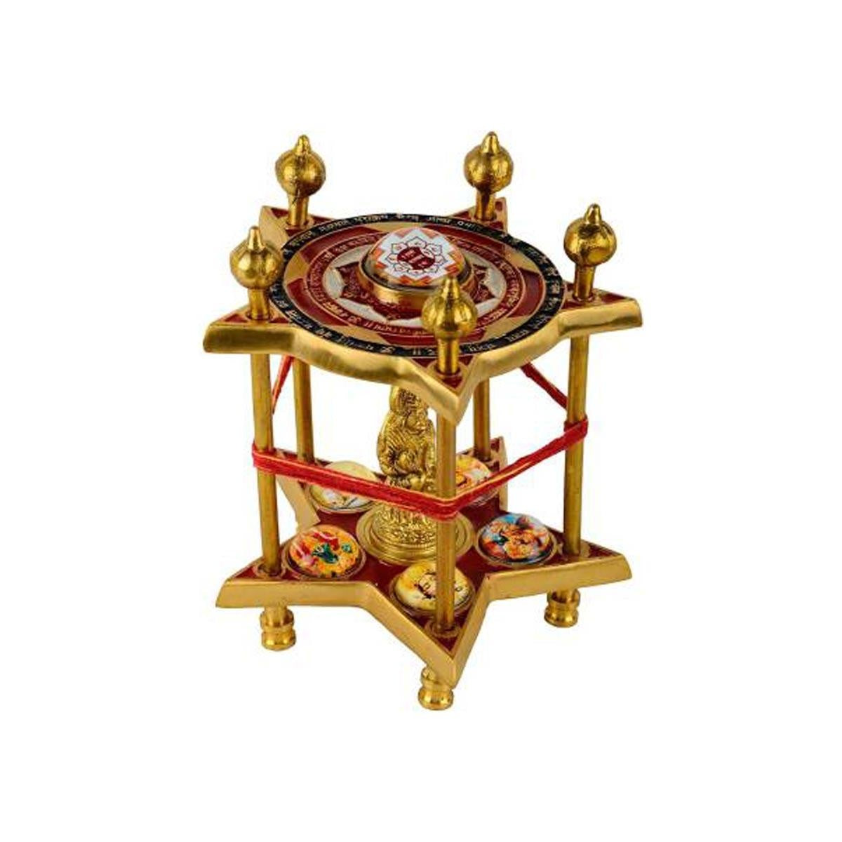 Panchmukhi Hanuman Yantra Pooja Chowki in Brass in India, US, UK, Australia, Europe