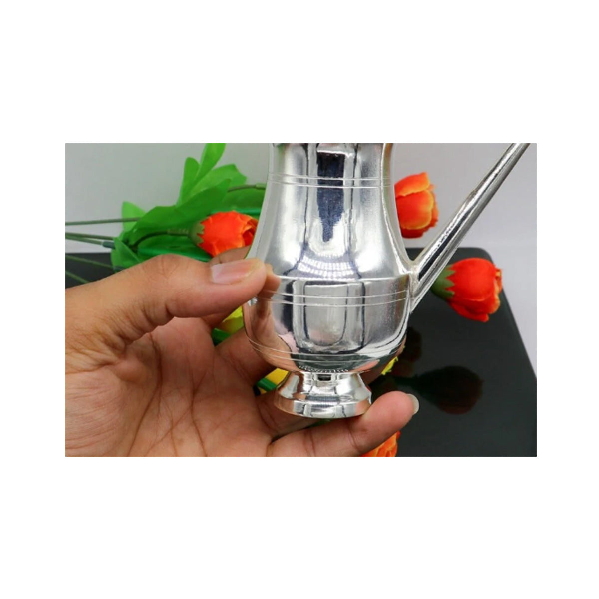 Silver Customized Designer Puja Kalash, Lord Shiva Silver Utensils with Nozzles, Karwa Chauth Kalash Jar , Puja Article in India, US, UK, Australia, Europe